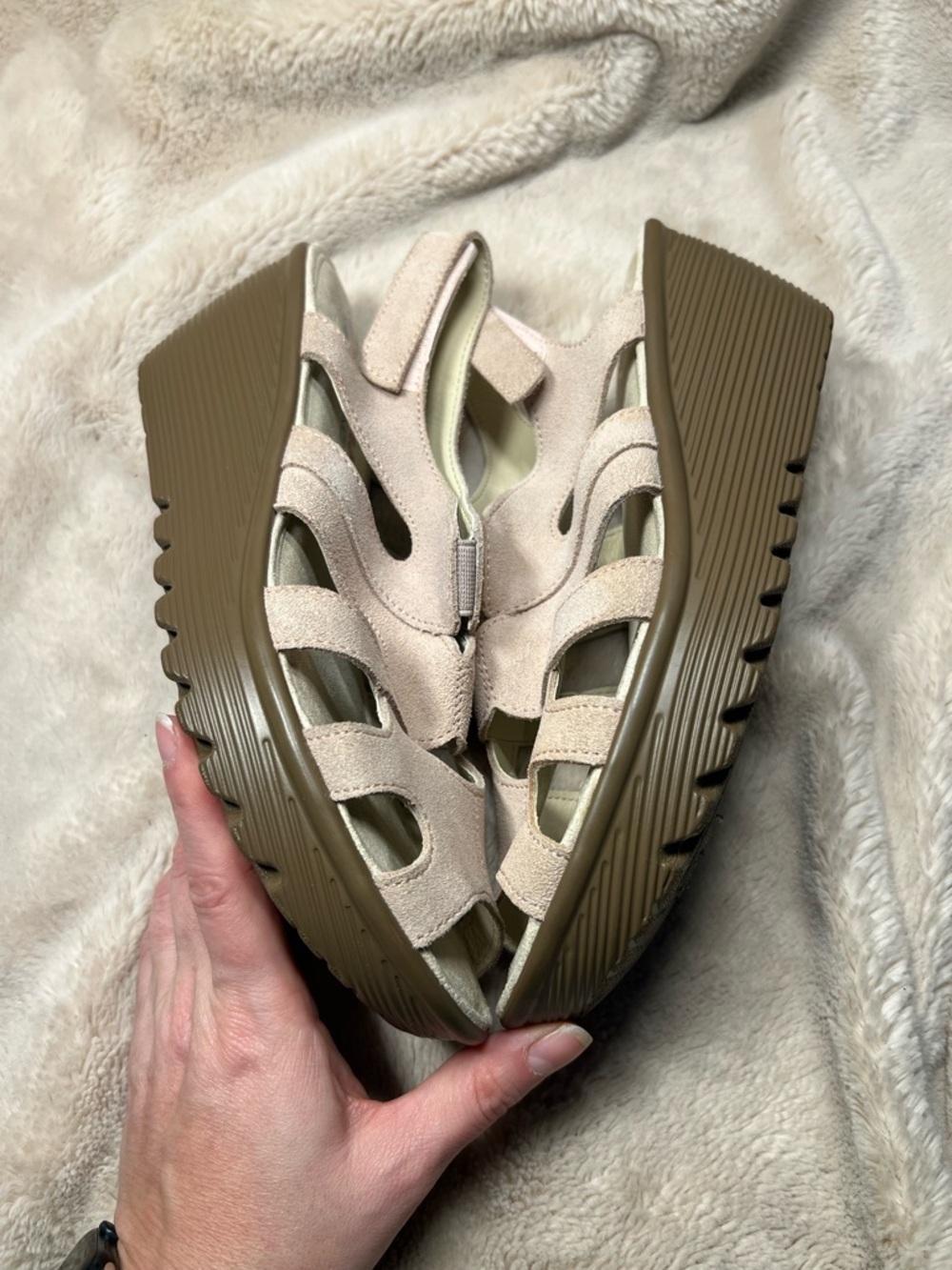 Skechers wedge memory foam wedge sandal size 7.5 - Picture 6 of 6